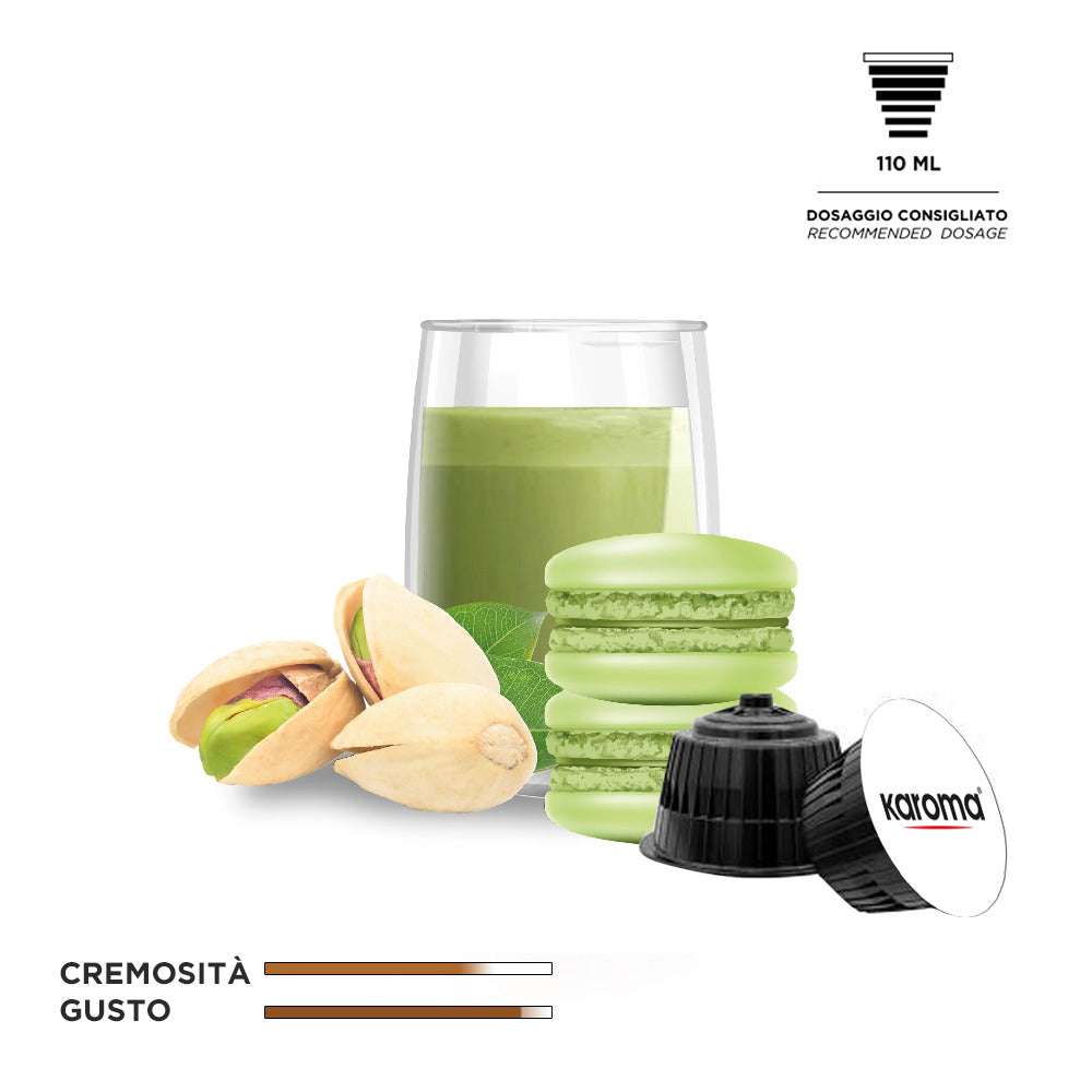 Capsulas compatibles Nescafe* Dolce Gusto* sabor Macaron al Pistacchio , 16 capsulas
